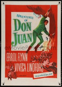 7j008 ADVENTURES OF DON JUAN Middle Eastern poster 1949 Errol Flynn made history, Viveca Lindfors!