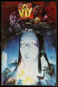 7j713 VIY OR SPIRIT OF EVIL export Russian 26x39 R1980s wild, completely different horror art!