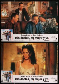 7j472 MULTIPLICITY group of 4 Spanish 1996 many Michael Keatons & one sexy Andie MacDowell!