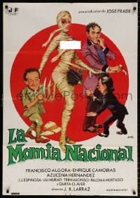 7j419 NATIONAL MUMMY Spanish 1981 Jose Ramon Larraz's La Momia Nacional, different art by Jano!