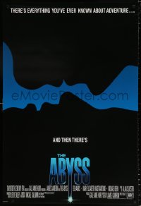 7k505 ABYSS int'l 1sh 1989 directed by James Cameron, Ed Harris, different silhouette art!