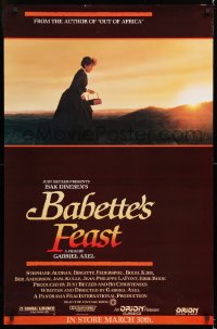 7k115 BABETTE'S FEAST 27x41 video poster 1989 Babettes gaestebud, Stephane Audran!