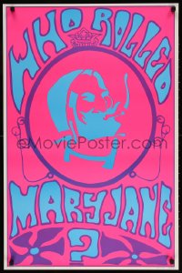 7k233 WHO ROLLED MARY JANE 23x35 commercial poster 1969 Zig-Zag, psychedelic artwork by Bill Olive!