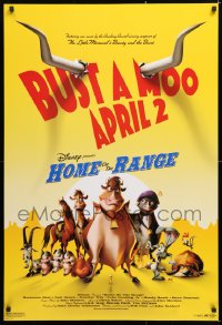 7k692 HOME ON THE RANGE advance DS 1sh 2004 Disney cow western cartoon!