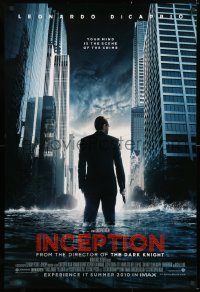 7k705 INCEPTION IMAX advance DS 1sh 2010 Christopher Nolan, Leonardo DiCaprio standing in water!