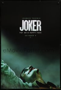 7k729 JOKER teaser DS 1sh 2019 Joaquin Phoenix as the DC Comics villain, put on a happy face!