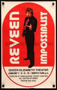 7k003 REVEEN IMPOSSIBLIST 14x22 magic poster 1980s you will always remember the illusionist!
