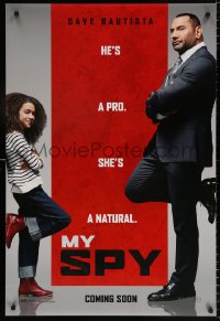 7k808 MY SPY teaser DS 1sh 2019 Dave Bautista, Kristen Schaal, he's a pro, she's a natural!