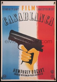 7k203 CASABLANCA commercial Polish 27x38 2000s completely different hand and gun art by Eryk Lipinski!