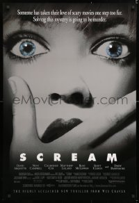 7k876 SCREAM 1sh 1996 directed by Wes Craven, David Arquette, Neve Campbell!