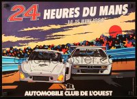 7k299 24 HEURES DU MANS 15x21 French special poster 1980 great art of race cars on track!