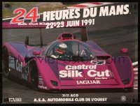 7k300 24 HEURES DU MANS 16x21 French special poster 1991 great image of race car on track!