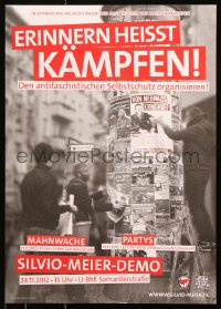 7k316 ANTIFASCHISTISCHE AKTION litfass style 17x24 German special poster 2000s Antifa network!