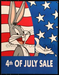 7k330 BUGS BUNNY 22x28 special poster 1994 classic cartoon rabbit, patriotic 4th of July sale!