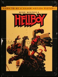 7k386 HELLBOY 2-sided 18x24 special poster 2001 cool Dark Horse comic action art!