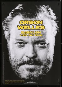 7k185 ORSON WELLES BABYLON 23x33 German film festival poster 2018 close-up image of Orson Welles!