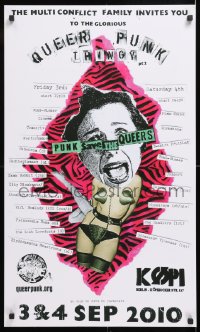 7k096 QUEER PUNK THINGY 20x33 German music poster 2010 completely different art, squatters!