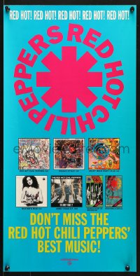 7k098 RED HOT CHILI PEPPERS 12x24 music poster 1992 images of different album covers!