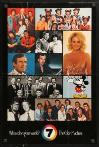 7k024 SEVEN NETWORK Australian tv poster 1977 Mickey Mouse Club, Welcome Back Kotter!