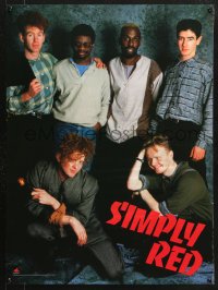 7k100 SIMPLY RED 20x27 music poster 1986 Mick Hucknall, great image of the British band!