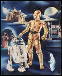 7k470 STAR WARS 19x23 special poster 1978 Goldammer art, the droids, Leia, Procter & Gamble tie-in!