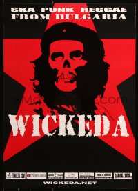 7k108 WICKED A 18x25 German music poster 2000s wild art of Che Guevara skull and red star!