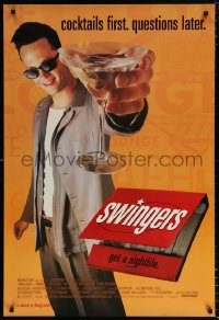 7k928 SWINGERS 1sh 1996 partying Vince Vaughn with giant martini, directed by Doug Liman!