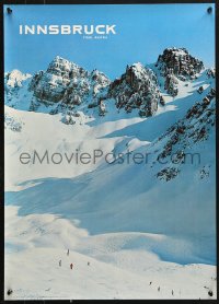 7k267 INNSBRUCK 20x28 Austrian travel poster 1970s winter sports, skiing in the mountains!