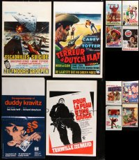 7m384 LOT OF 12 FORMERLY FOLDED VERTICAL BELGIAN POSTERS 1960s-1970s from a variety of movies!