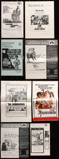 7m125 LOT OF 8 UNCUT PRESSBOOKS 1960s-1970s advertising for a variety of different movies!