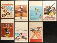 7m032 LOT OF 7 WINDOW CARDS 1950s-1970s great images from a variety of different movies!
