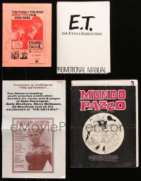 7m061 LOT OF 4 MISCELLANEOUS ITEMS 1960s-1980s E.T., Mark of the Devil, The Getaway, Mondo Pazzo!