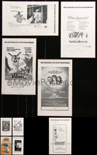 7m123 LOT OF 9 UNCUT PRESSBOOKS 1970s advertising for a variety of different movies!