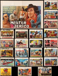 7m377 LOT OF 24 FORMERLY FOLDED HORIZONTAL BELGIAN POSTERS 1960s-1970s from a variety of movies!