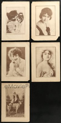 7m080 LOT OF 5 10X14 STILLS OF SILENT ACTRESS PORTRAITS 1910s Ruth Roland & other Balboa stars!