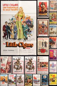 7m150 LOT OF 90 FOLDED ONE-SHEETS 1960s-1970s great images from a variety of different movies!