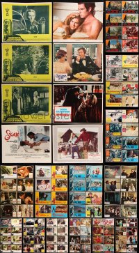 7m195 LOT OF 155 LOBBY CARDS 1960s-1970s incomplete sets from a variety of different movies!