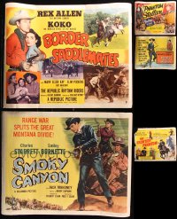 7m348 LOT OF 5 MOSTLY UNFOLDED WESTERN HALF-SHEETS 1950s great images from cowboy movies!