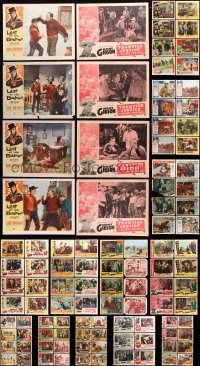 7m200 LOT OF 126 WESTERN LOBBY CARDS 1940s-1960s incomplete sets from several cowboy movies!