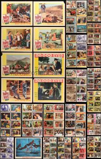 7m189 LOT OF 241 LOBBY CARDS 1940s-1960s incomplete sets from a variety of different movies!
