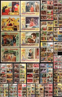 7m192 LOT OF 215 LOBBY CARDS 1950s-1960s incomplete sets from a variety of different movies!