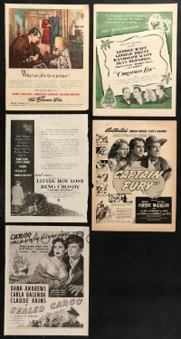 7m144 LOT OF 5 MAGAZINE ADS 1930s-1950s cool advertising for a variety of different movies!