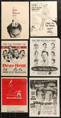 7m143 LOT OF 6 MAGAZINE ADS 1940s-1950s cool advertising for a variety of different movies!