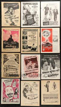 7m137 LOT OF 12 MAGAZINE ADS 1940s cool advertising for a variety of different movies!