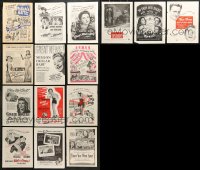 7m134 LOT OF 15 MAGAZINE ADS 1940s cool advertising for a variety of different movies!