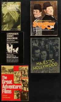 7m050 LOT OF 5 SOFTCOVER MOVIE BOOKS 1970s-2010s Valentino, Laurel & Hardy, Hollywood & more!