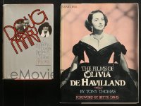 7m051 LOT OF 2 HARDCOVER MOVIE BOOKS 1970s-1980s Doug & Mary, Films of Olivia De Havilland!