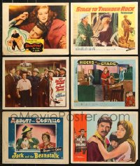 7m227 LOT OF 6 LOBBY CARDS 1950s-1960s great scenes from a variety of different movies!