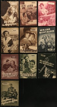 7m257 LOT OF 10 EAST GERMAN PROGRAMS 1950s many images from a variety of different movies!