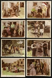 7m337 LOT OF 8 PRC WESTERN COLOR 8X10 STILLS 1940s great scenes from cowboy movies!